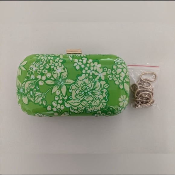 NEW LILLY PULITZER Purse Crossbody Limeade It’s a Spring Thing Clutch. - Picture 11 of 16